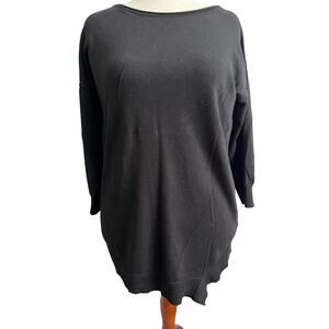 89th + Madison Asymmetrical 3/4 Sleeve Tunic Sweater Large